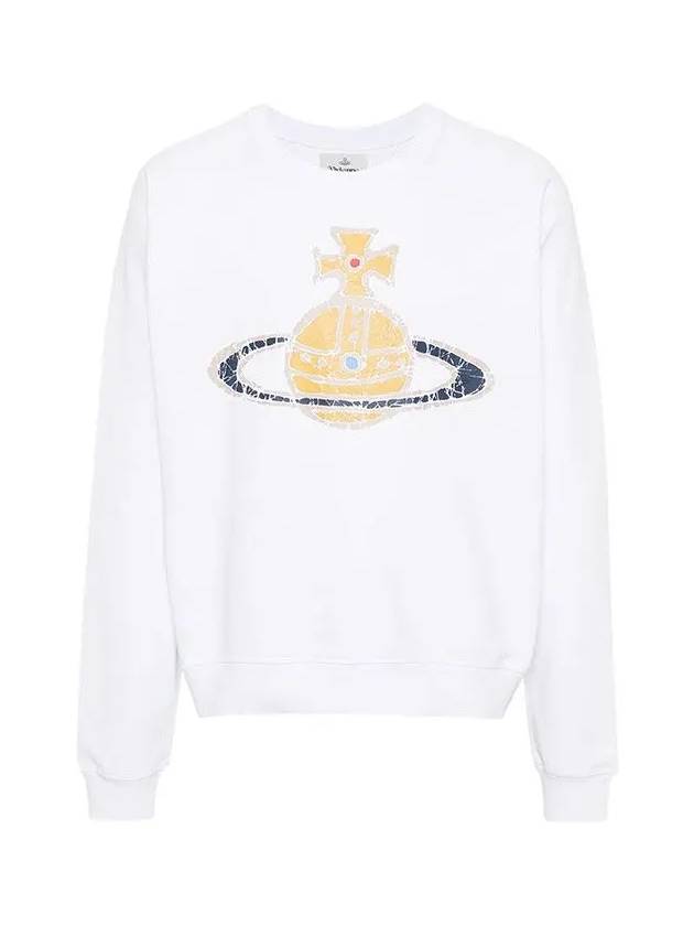 Time Machine Raglan Sweatshirt White - VIVIENNE WESTWOOD - BALAAN 3