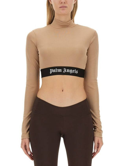 23 fw Crop Top WITH Logo PWAB040F23FAB0016210 B0040497726 - PALM ANGELS - BALAAN 2