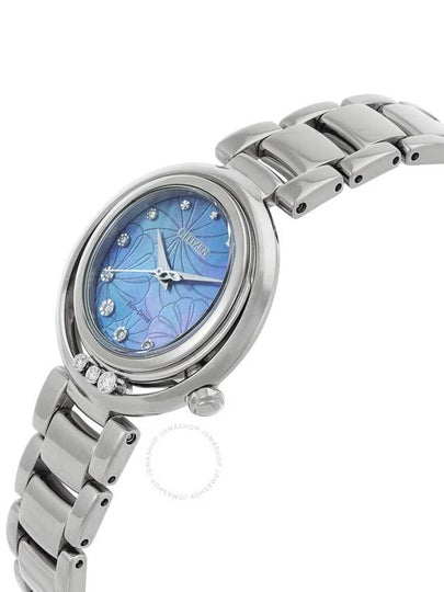 Citizen L Eco-Drive Diamond Mother of Pearl Blue Dial Ladies Watch EM1110-81N - CITIZEN - BALAAN 2