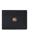 Women's Pegasus Logo Card Wallet Black - ETRO - BALAAN 1