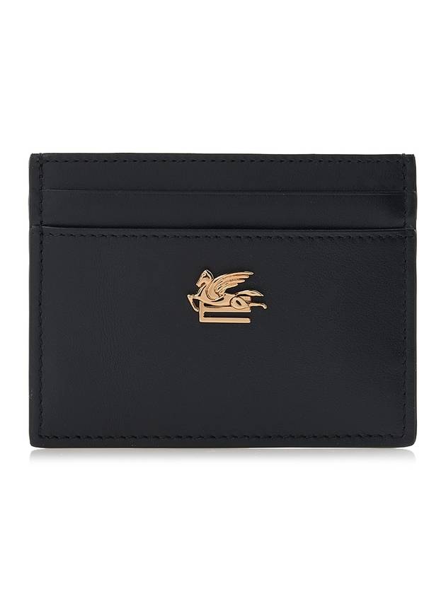 Women's Pegasus Logo Card Wallet Black - ETRO - BALAAN 2