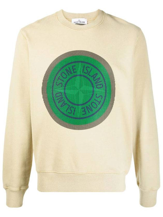 Wappen Compass Louver Logo Sweatshirt Beige - STONE ISLAND - BALAAN 1