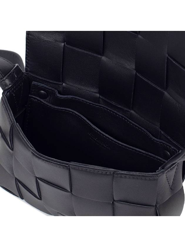 Cassette Intrecciato Small Cross Bag Black - BOTTEGA VENETA - BALAAN 7