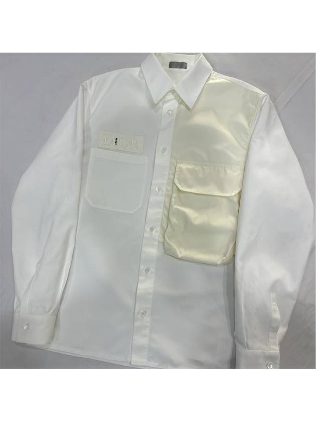 40 x Sakai Men s Monogram Pocket Over Cotton Shirt Jacket White - DIOR - BALAAN 5