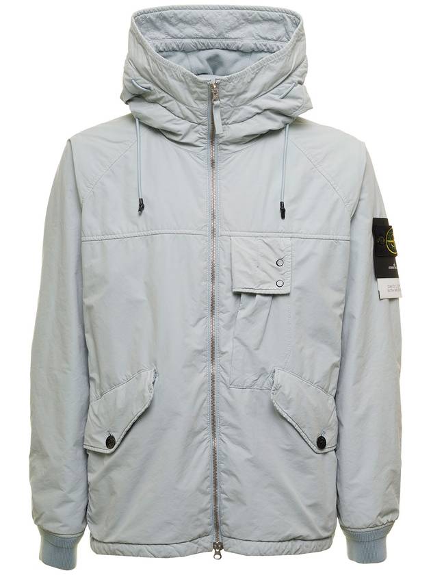 David Canvas Hooded Jacket Grey - STONE ISLAND - BALAAN 1