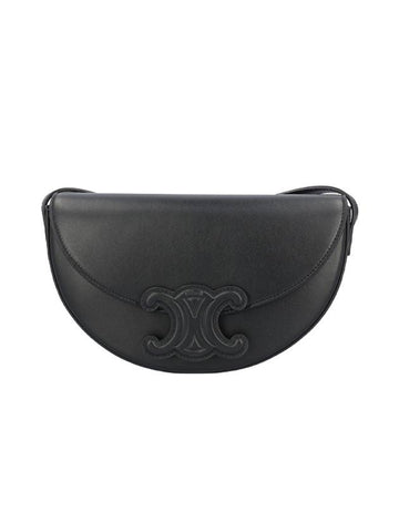 Cuir Triomphe Besace Shoulder Bag Black - CELINE - BALAAN 1