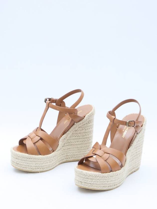 Tribute Espadrille Wedge Heel Brown - SAINT LAURENT - BALAAN 6