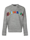 Embroidered Logo Patch Sweatshirt Grey - DSQUARED2 - BALAAN 3