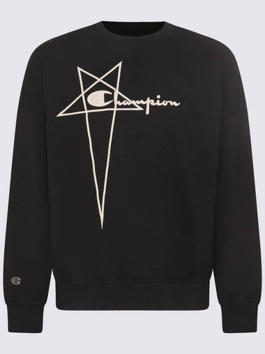 Rick Owens X Champion Black Cotton Sweatshirt - CHAMPION - BALAAN 1