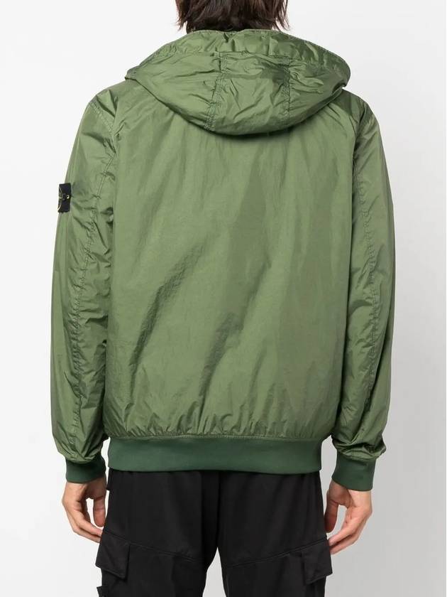 Wappen Patch Nylon Crinklips Hooded Jacket Green - STONE ISLAND - BALAAN 5