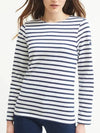 Minquiers Modern Stripe Long Sleeve T-Shirt Neige Marine - SAINT JAMES - BALAAN 2