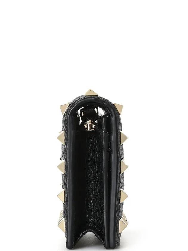 Women's Rockstud Half Wallet Black - VALENTINO - BALAAN 3