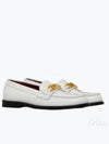 V Logo Chain Loafers White - VALENTINO - BALAAN 2