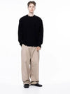 Men s M243TP06BK Tier Damage Punching Round Knit Black - CHANCE'S NOI - BALAAN 4