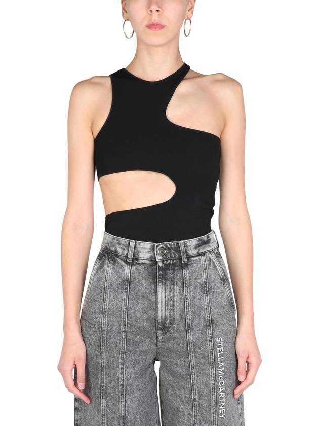 Women's Cut Out Crew Neck Sleeveless Black - STELLA MCCARTNEY - BALAAN 2