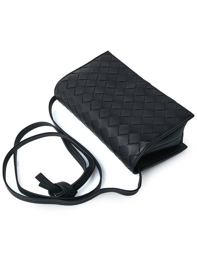 Intrecciato Mini Cross Bag Black - BOTTEGA VENETA - BALAAN 5