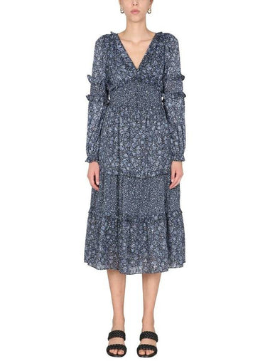 Michael Kors Dress With Floral Print - MICHAEL KORS - BALAAN 1