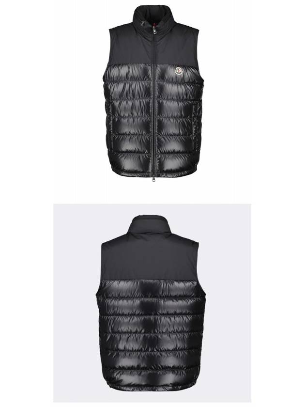 1A00058 595ZJ 999 CERCES Cerces logo patch down vest black men's jacket TJ - MONCLER - BALAAN 4