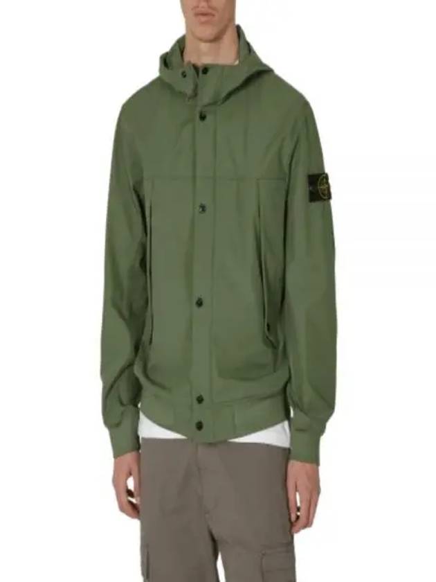 Light Soft Shell R E Dye Technology In Recycled Polyester Hooded Jacket Green - STONE ISLAND - BALAAN 2