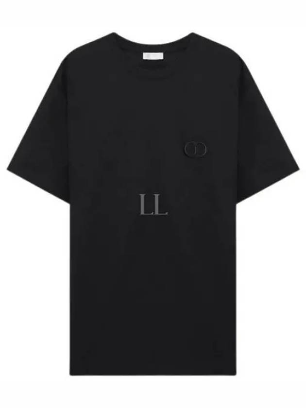 CD Icon Relaxed Fit Organic Cotton Short Sleeve T-Shirt Black - DIOR - BALAAN 2