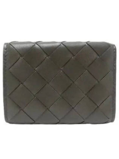 Intrecciato Continental Leather Half Wallet Grey - BOTTEGA VENETA - BALAAN 2