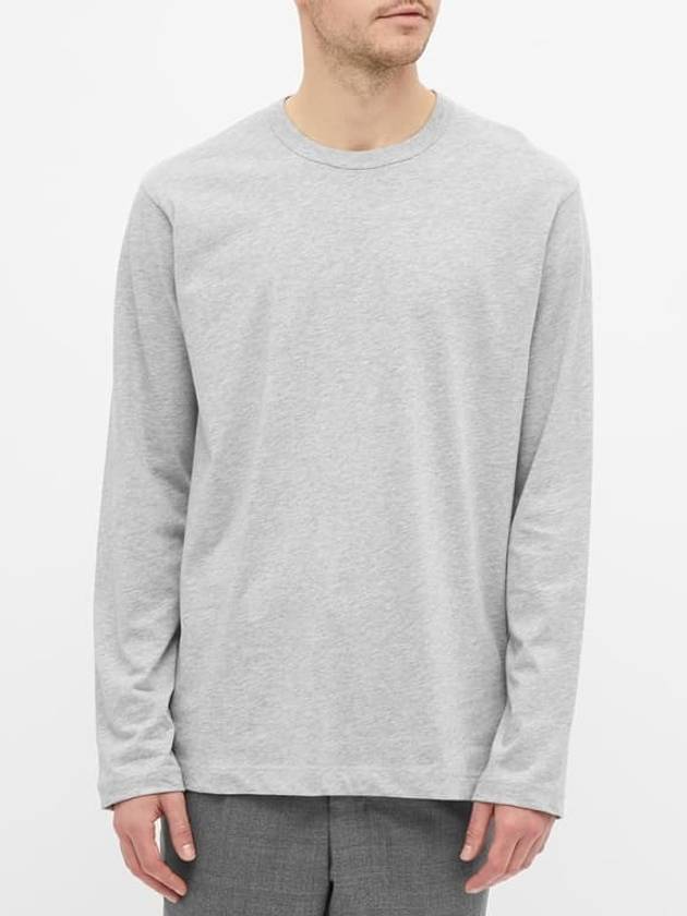 Shirt Logo Print Cotton Long Sleeve T Gray - COMME DES GARCONS - BALAAN 3