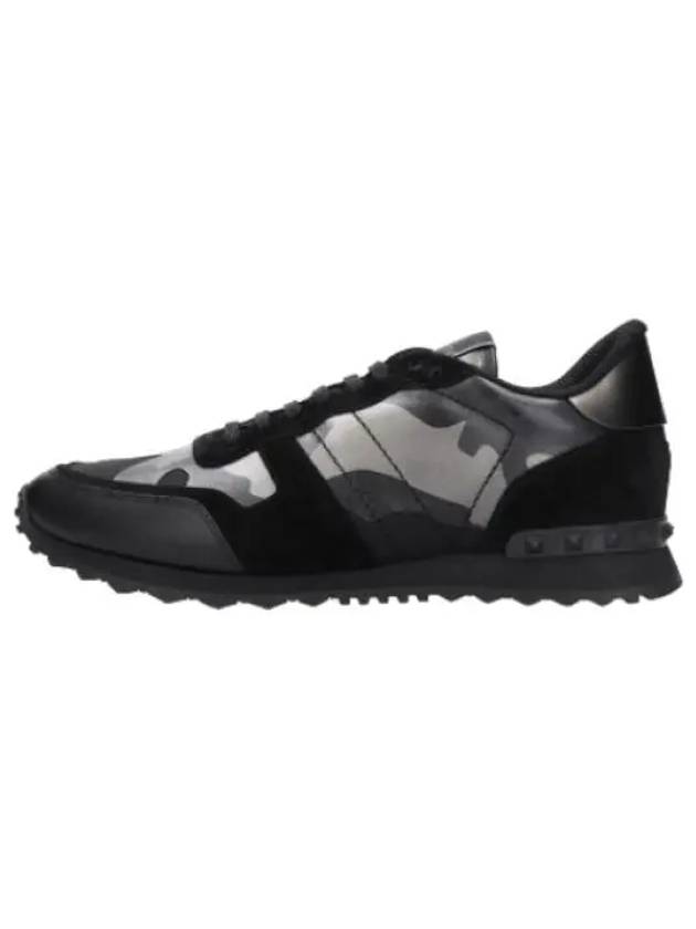 Camouflage Noir Rockrunner Sneakers Black - VALENTINO - BALAAN 1