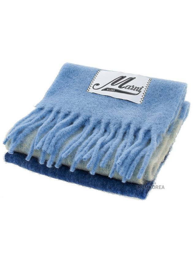 Striped Alpaca Mohair Muffler Blue - MARNI - BALAAN 3