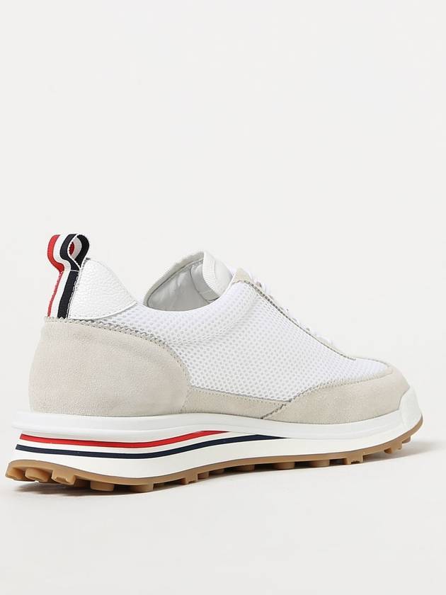 Fine Kid Suede Tech Runner White - THOM BROWNE - BALAAN 4