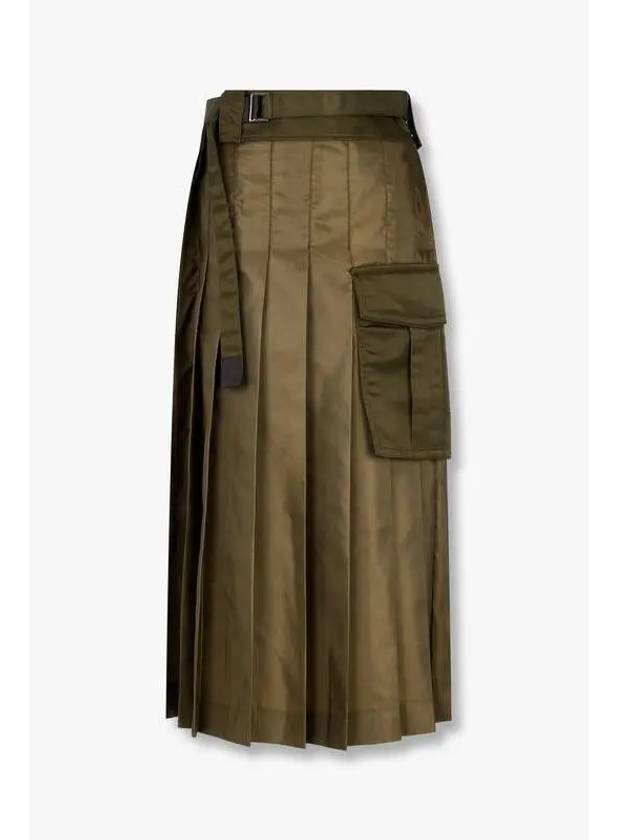 Women s Uncut Pocket Pleated Skirt Khaki - SACAI - BALAAN 1