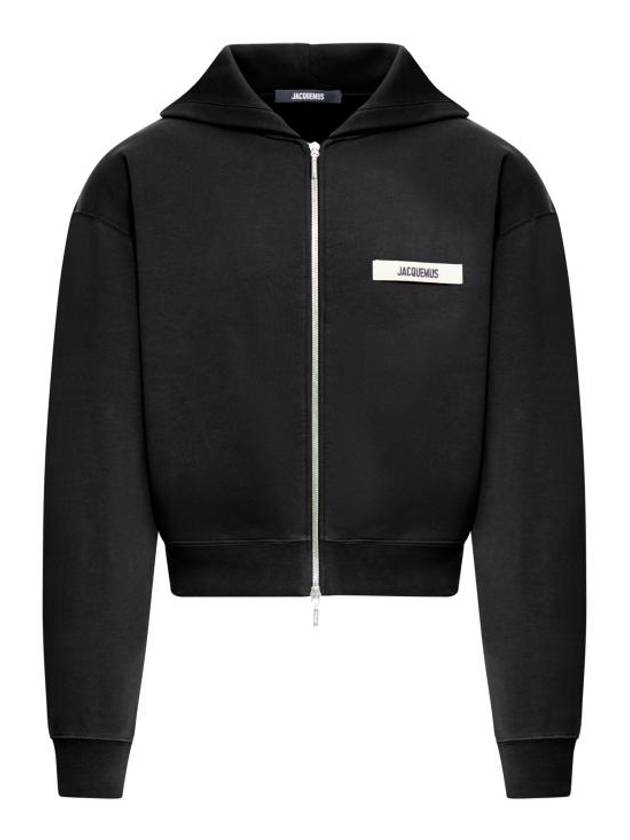 Le Gros Grain Zip-Up Hoodie Black - JACQUEMUS - BALAAN 1