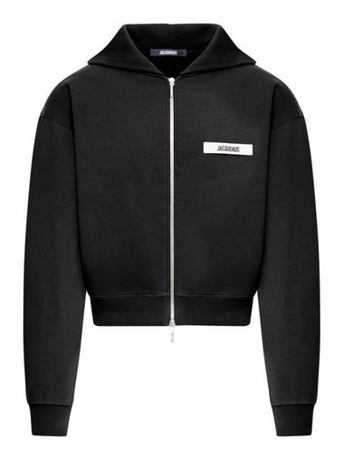 Le Gros Grain Zip-Up Hoodie Black - JACQUEMUS - BALAAN 1