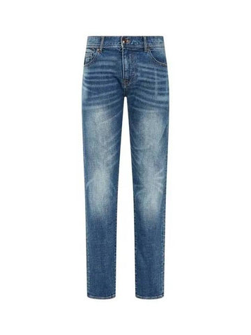 Men s Straight Washed Denim Pants Indigo 270465 - ARMANI EXCHANGE - BALAAN 1