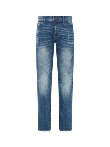 Men s Straight Washed Denim Pants Indigo 270465 - ARMANI EXCHANGE - BALAAN 1