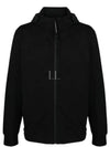 Metropolis Series Stretch Fleece Mixed Hooded Jacket Black - CP COMPANY - BALAAN 2