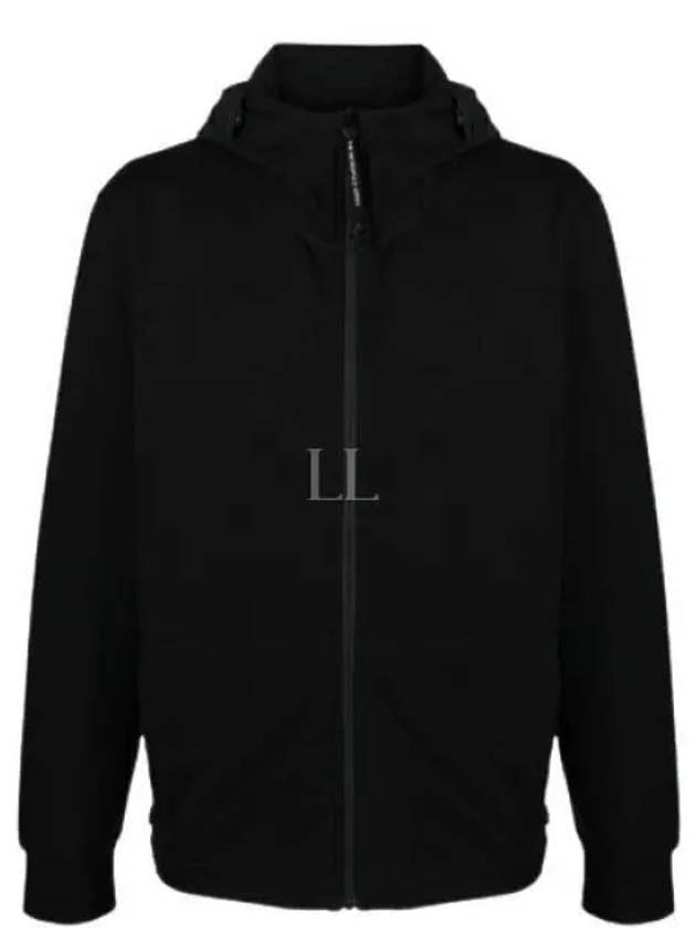 Metropolis Series Stretch Fleece Mixed Hooded Jacket Black - CP COMPANY - BALAAN 2