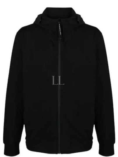 Metropolis Series Stretch Fleece Mixed Hooded Jacket Black - CP COMPANY - BALAAN 2