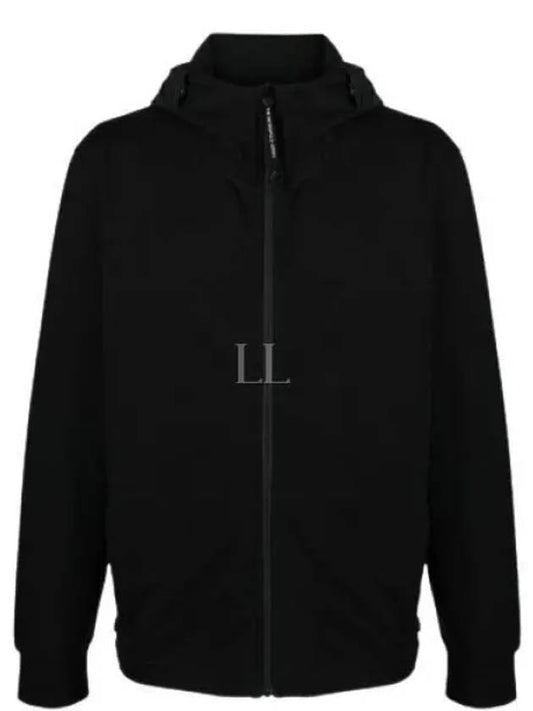 Metropolis Series Stretch Fleece Mixed Hooded Jacket Black - CP COMPANY - BALAAN 2