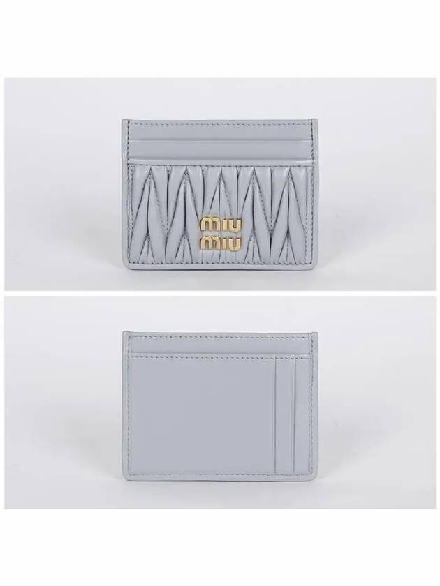 Materasse Nappa Leather Card Wallet Pearl Grey - MIU MIU - BALAAN 3