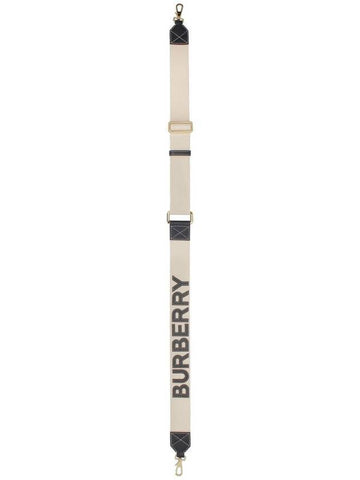 Logo Applique leather shoulder strap white - BURBERRY - BALAAN 1