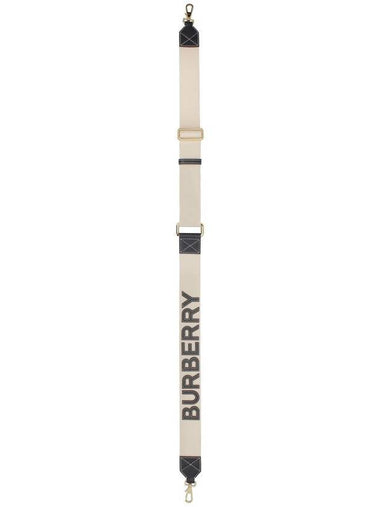 Logo Applique leather shoulder strap white - BURBERRY - BALAAN 1