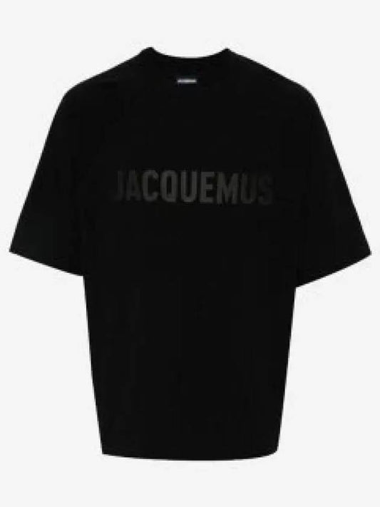 Le Typo Cotton Short Sleeve T-shirt Black - JACQUEMUS - BALAAN 2