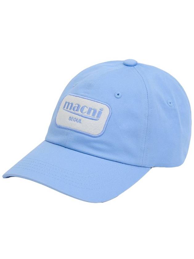 Y2K LOGO PATCH BALL CAP SKY BLUE - MACNI - BALAAN 2