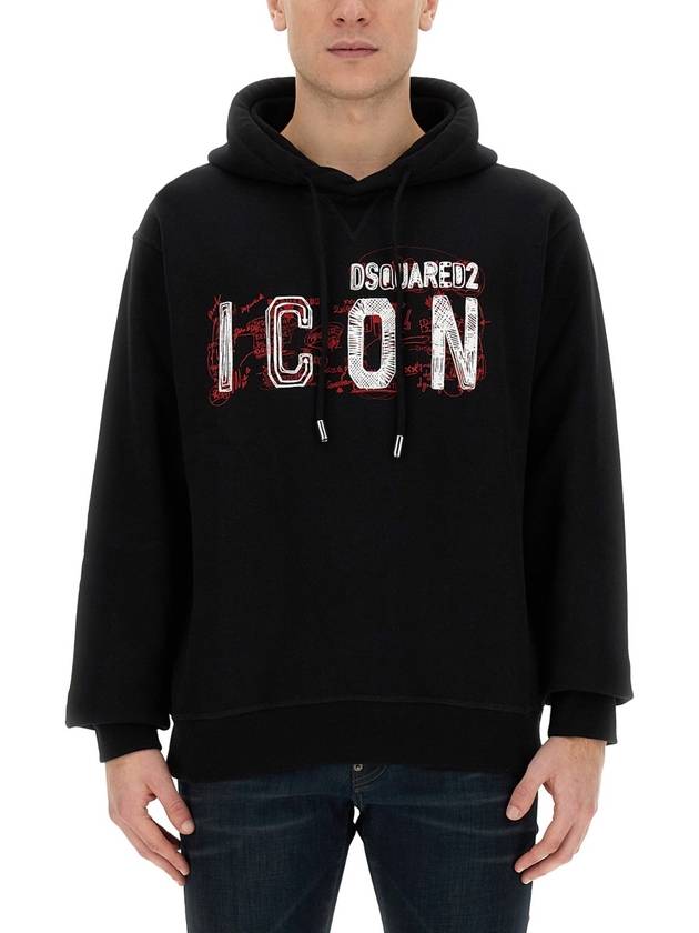 Hooded Sweatshirt S79GU0113 S25516900 BLACK - DSQUARED2 - BALAAN 2