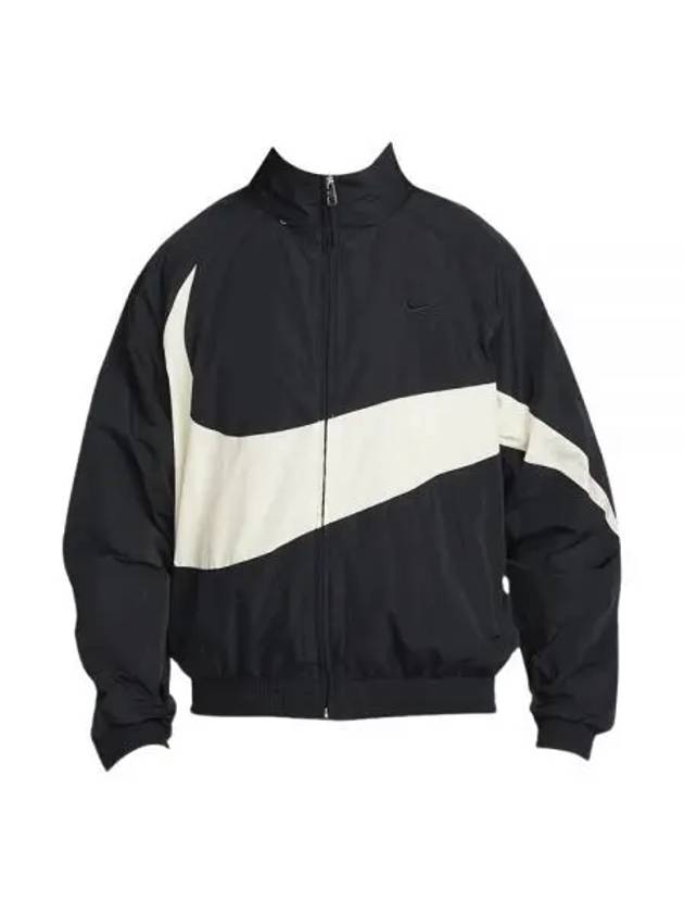 Swoosh Woven Jacket Black Coconut Milk - NIKE - BALAAN 2