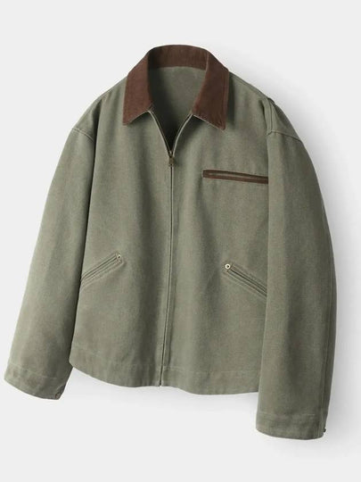 VTG Washed Work Jacket Khaki - INDUST - BALAAN 2