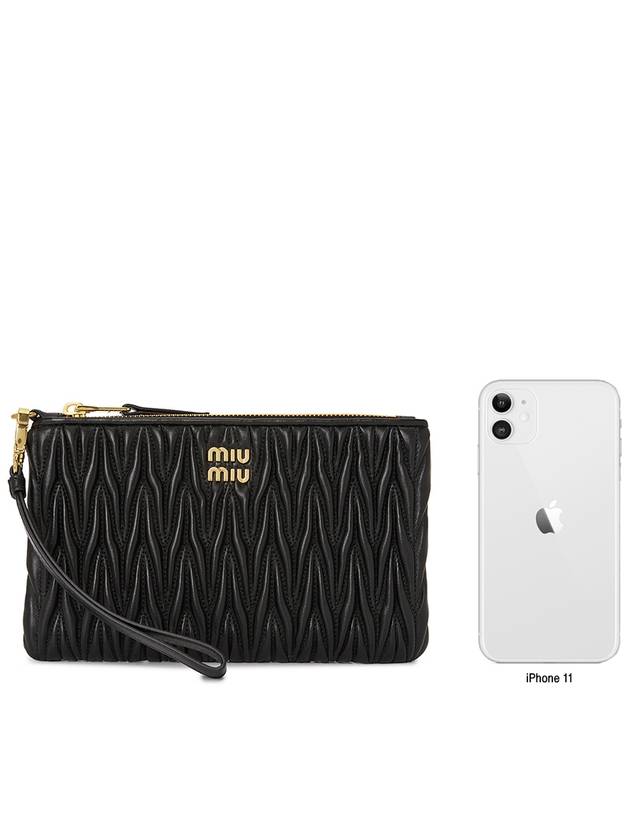 Materasse Nappa Leather Clutch Bag Black - MIU MIU - BALAAN 10