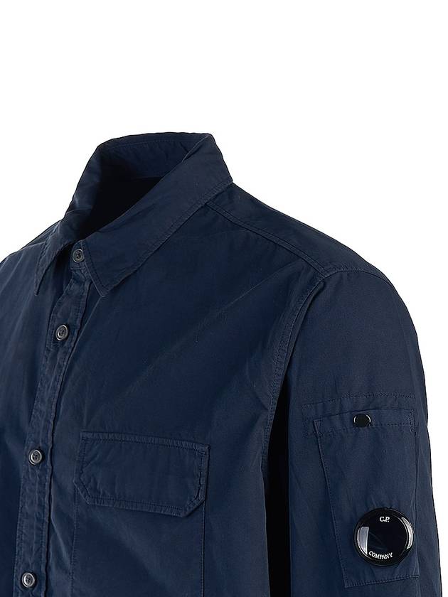 Gabardine Long Sleeve Shirt Navy - CP COMPANY - BALAAN 6