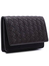 Intrecciato Flap Card Wallet Brown - BOTTEGA VENETA - BALAAN 4