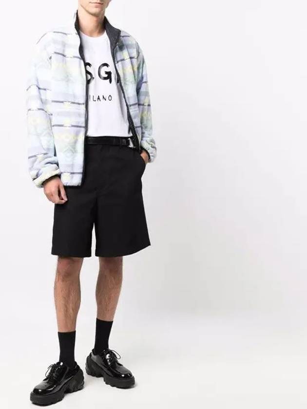 Brushed Logo Short Sleeve T-Shirt White - MSGM - BALAAN 4